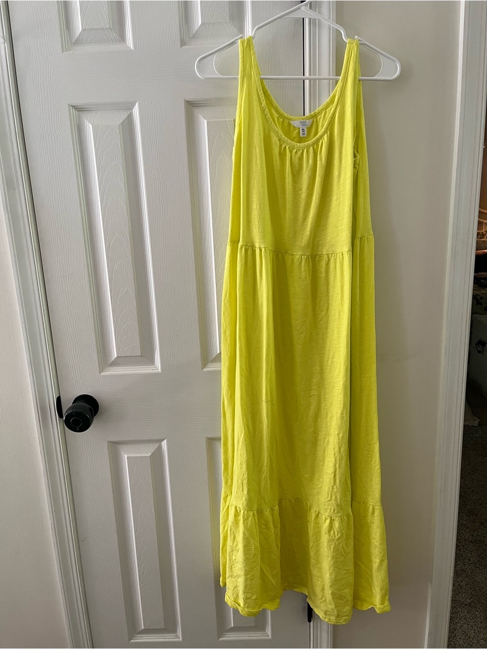 Time and Tru Neon Yellow Sleeveless Maxi Dress